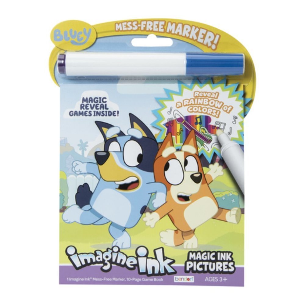 Imagine ink Magic ink Pictures Mess-Free Coloring Book - Bluey New in package